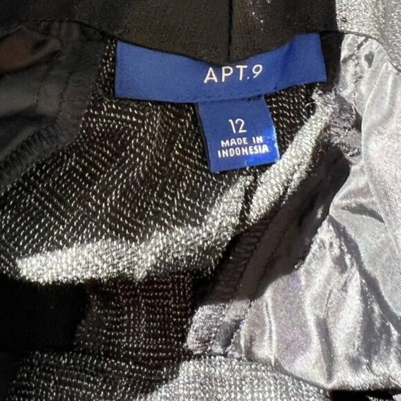 Apt. 9 Trousers Pants Size 12 Charcoal Black - Picture 3 of 8